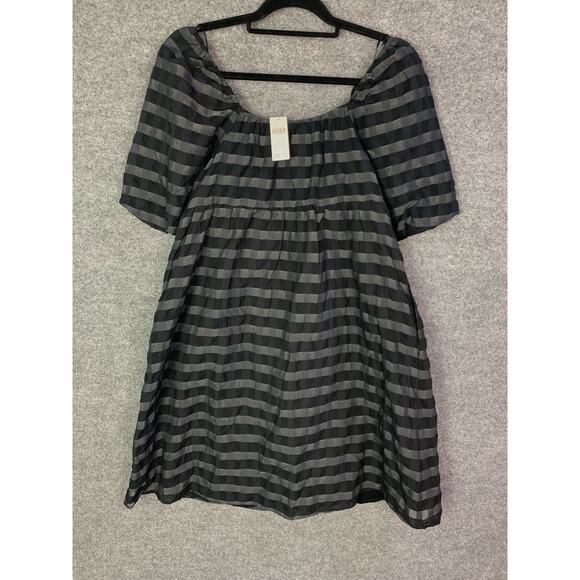 NEW $148 By Anthropologie Small  Marla Flounced Puff‎ Sleeve Mini Babydoll Dress - Picture 3 of 15
